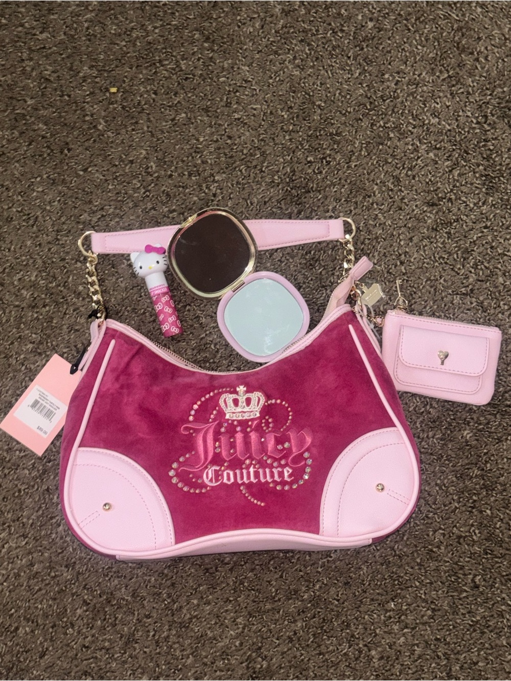 Juicy Couture Pink Raspberry Tart Shoulder Bag Set